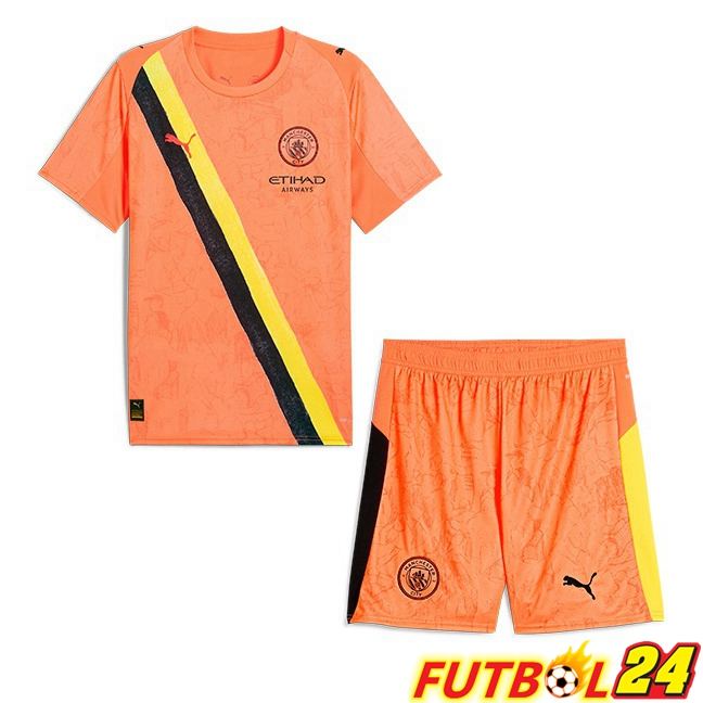 Camisetas De Futbol Manchester City Club World Cup Ninos Portero Naranja 2025/2026