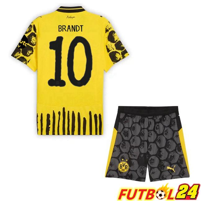 Camisetas De Futbol Dortmund BVB Club World Cup (Brandt 10) Ninos Primera Amarillo Negro 2025/2026