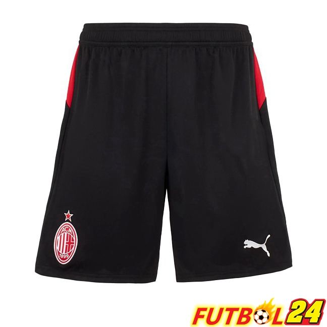 Cortos de Futbol AC Milan Primera Negro 2025/2026