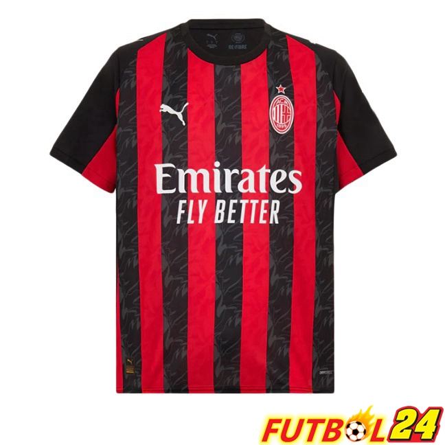 Camisetas De Futbol AC Milan Primera Rojo Negro 2025/2026