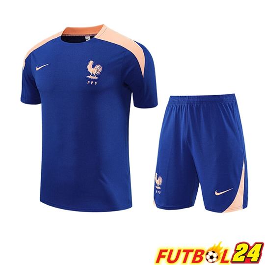 Camiseta Entrenamiento Francia Ninos Azul/Rosado 2025/2026