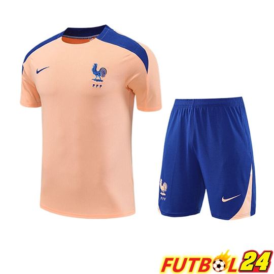 Camiseta Entrenamiento Francia Ninos Rosado/Azul 2025/2026