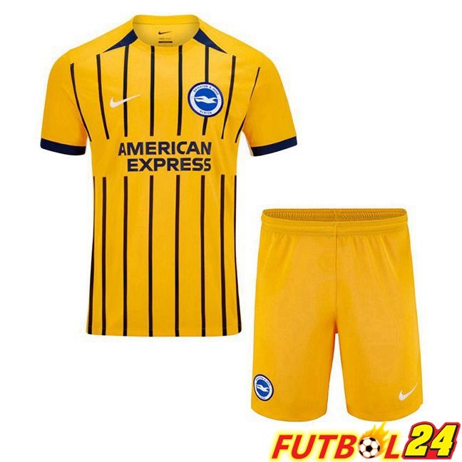 Camisetas De Futbol FC Brighton Ninos Tercera Amarillo 2025/2026