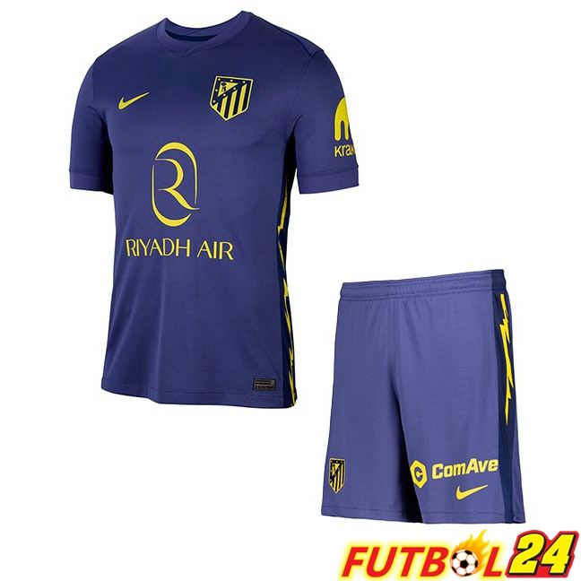 Camisetas De Futbol Atletico Madrid Ninos Segunda Azul Real 2025/2026