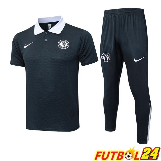 Camiseta Polo FC Chelsea + Pantalones Gris 2025/2026