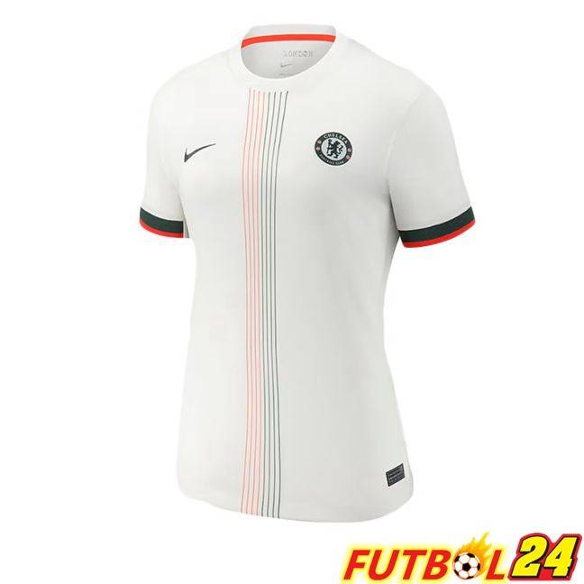 Camisetas De Futbol FC Chelsea Mujer Segunda Blanco 2025/2026