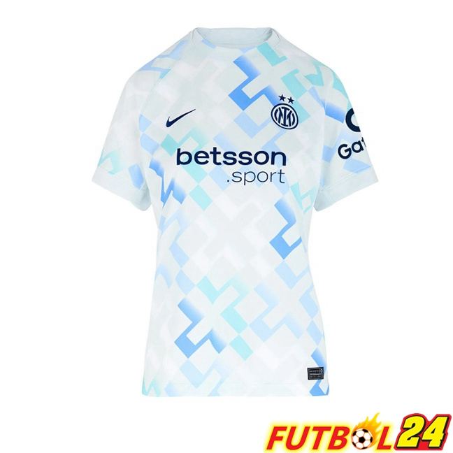 Camisetas De Futbol Inter Milan Mujer Segunda Blanco Azul 2025/2026