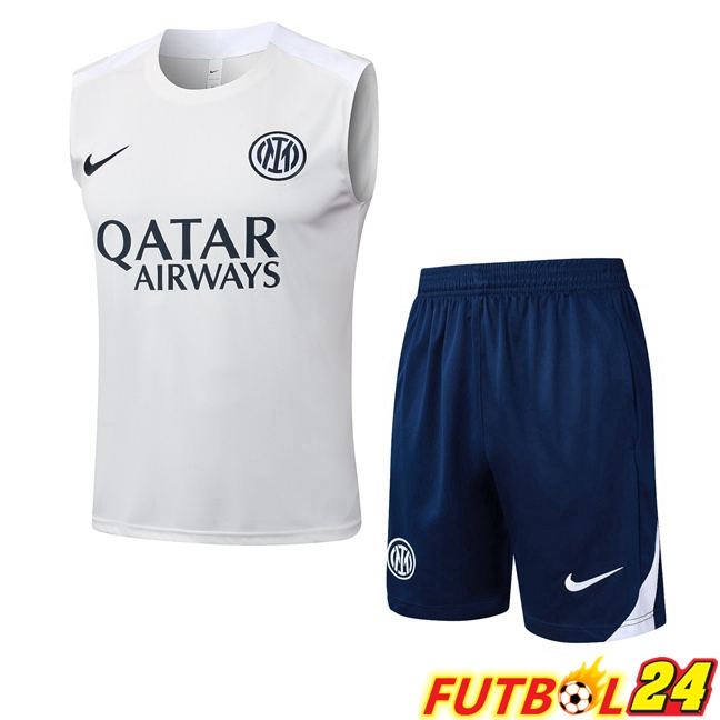 Chalecos De Futbol Inter Milan + Cortos Blanco 2025/2026