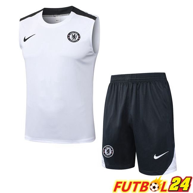 Chalecos De Futbol FC Chelsea + Cortos Blanco 2025/2026