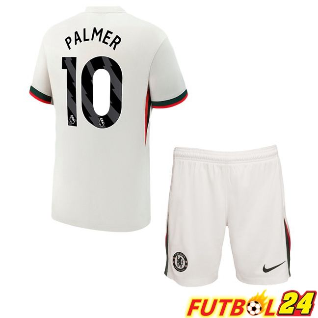 Camisetas De Futbol FC Chelsea (Palmer 10) Ninos Segunda Blanco 2025/2026