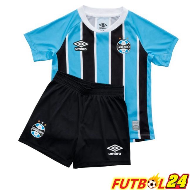 Camisetas De Futbol Gremio Ninos Primera Negro Azul 2025/2026