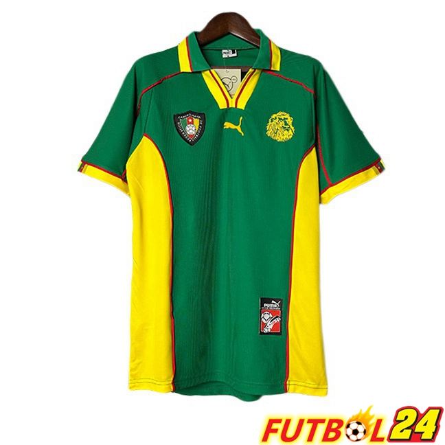 Camisetas De Futbol Camerún Retro Primera Verde Amarillo 1998