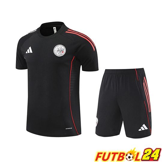 Camiseta Entrenamiento Ajax Ninos Negro Rojo 2025 2026