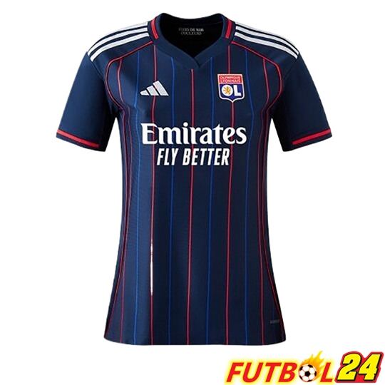 Camisetas De Futbol lyon Mujer Segunda 2025 2026