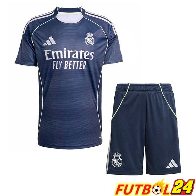 Camisetas De Futbol Real Madrid Ninos Segunda Azul Real 2025/2026