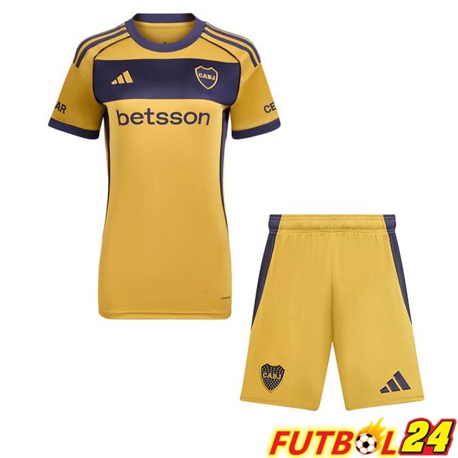 Camisetas De Futbol Boca Juniors Ninos Segunda Amarillo 2025/2026
