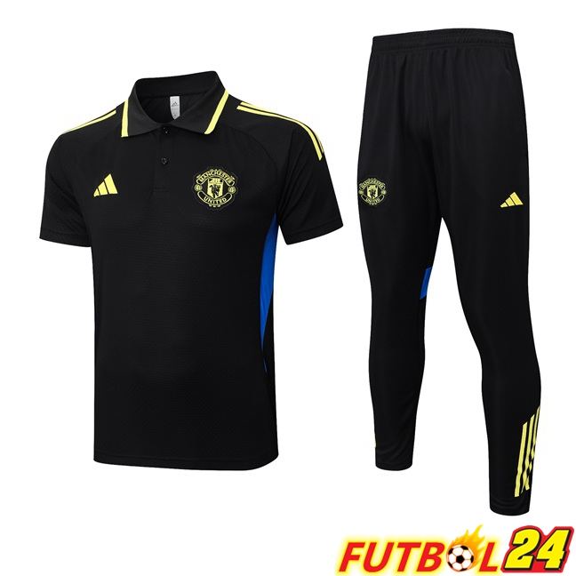 Camiseta Polo Manchester United + Pantalones Negro 2025/2026