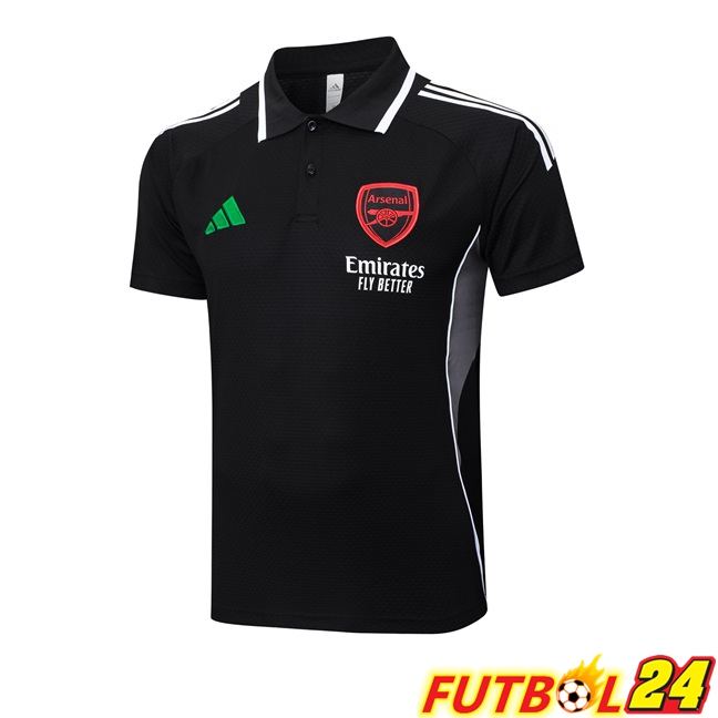 Camiseta Polo Arsenal Negro 2025/2026