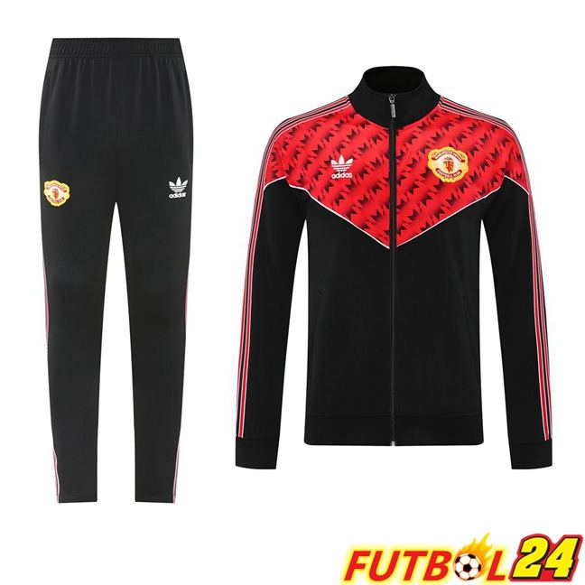 Chandal Equipos De Futbol - Chaqueta Manchester United Rojo Negro 2025/2026