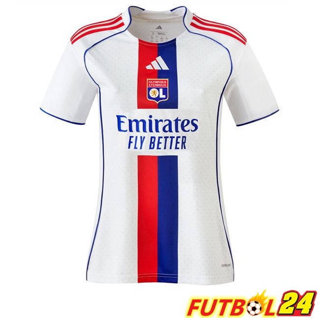 Camisetas De Futbol lyon OL Mujer Primera Blanco 2025/2026