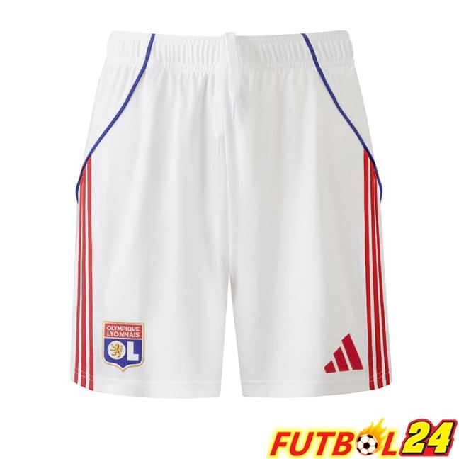 Cortos de Futbol lyon OL Primera Blanco 2025/2026