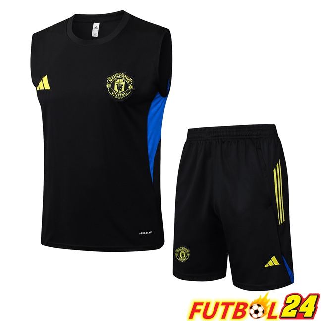 Chalecos De Futbol Manchester United + Cortos Negro 2025/2026