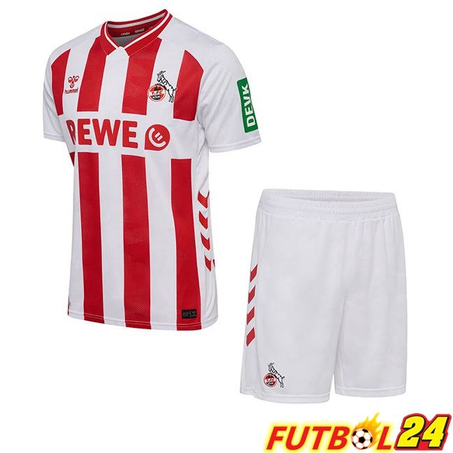 Camisetas De Futbol FC Koln Ninos Primera Rojo Blanco 2025/2026