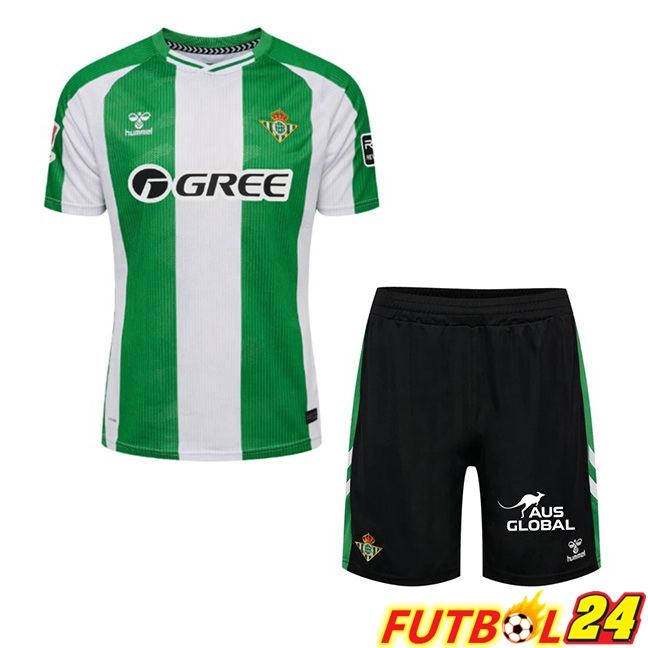 Camisetas De Futbol Real Betis Ninos Primera Verde Blanco 2025/2026