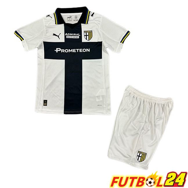 Camisetas De Futbol Parma Calcio Ninos Primera Blanco Negro 2025/2026