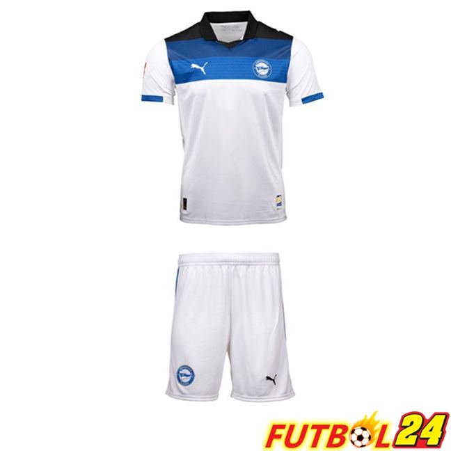 Camisetas De Futbol Deportivo Alaves Ninos Segunda Blanco Azul 2025/2026