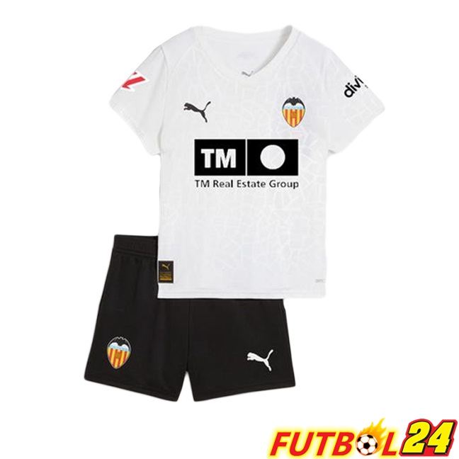 Camisetas De Futbol Valencia CF Ninos Primera Blanco 2025/2026