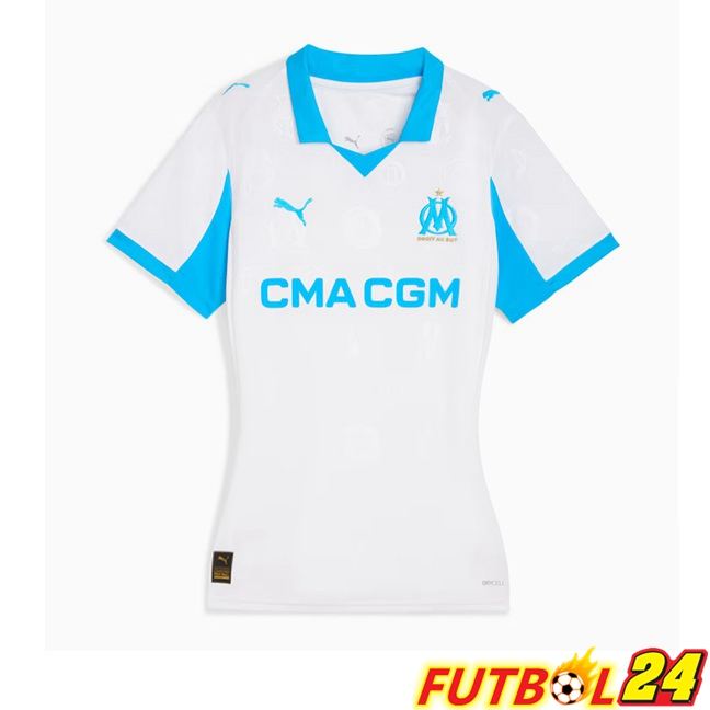 Camisetas De Futbol Marsella OM Mujer Primera Blanco 2025/2026