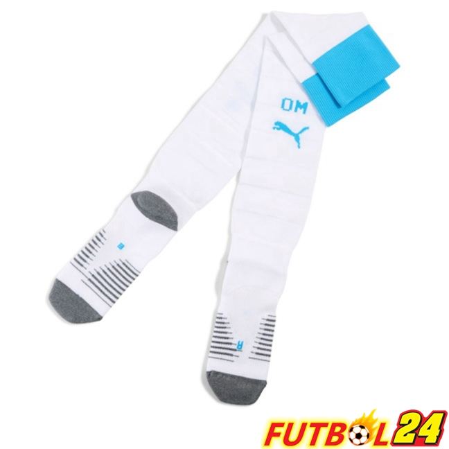Calcetines De Futbol Marsella OM Primera Blanco 2025/2026
