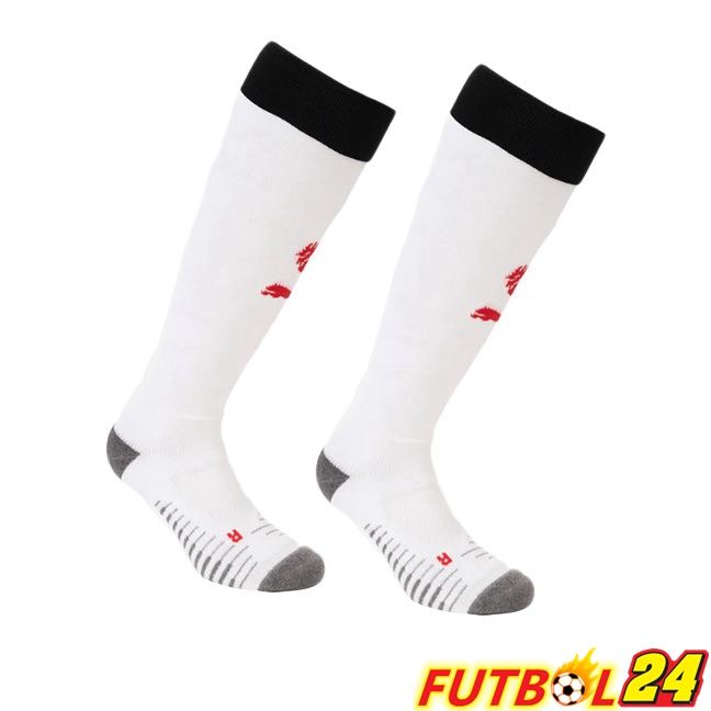 Calcetines De Futbol AC Milan Segunda Blanco 2025/2026