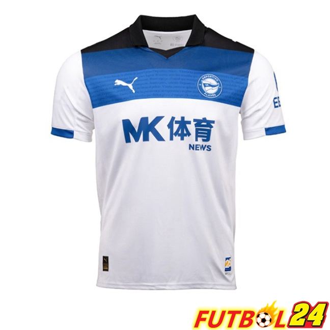 Camisetas De Futbol Deportivo Alaves Segunda Blanco Azul 2025/2026