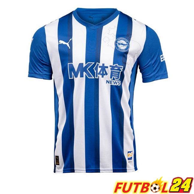 Camisetas De Futbol Deportivo Alaves Primera Azul Blanco 2025/2026