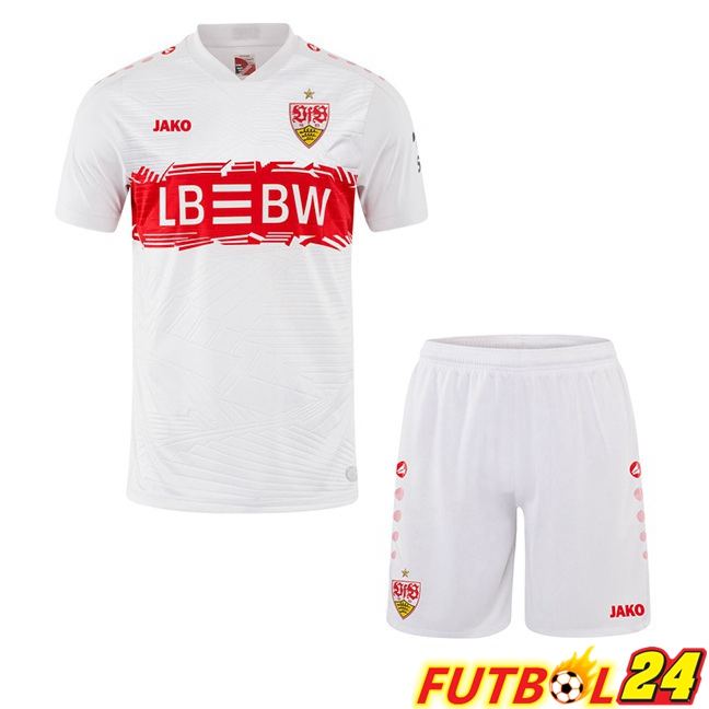 Camisetas De Futbol VfB Stuttgart Ninos Primera Blanco 2025/2026
