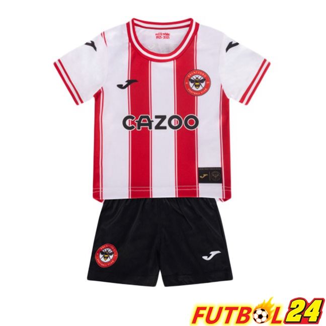 Camisetas De Futbol Brentford FC Ninos Primera Rojo Blanco 2025/2026