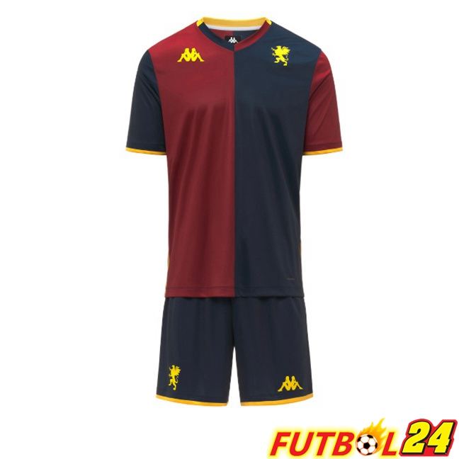 Camisetas De Futbol Genoa CFC Ninos Primera Rojo Azul Real 2025/2026
