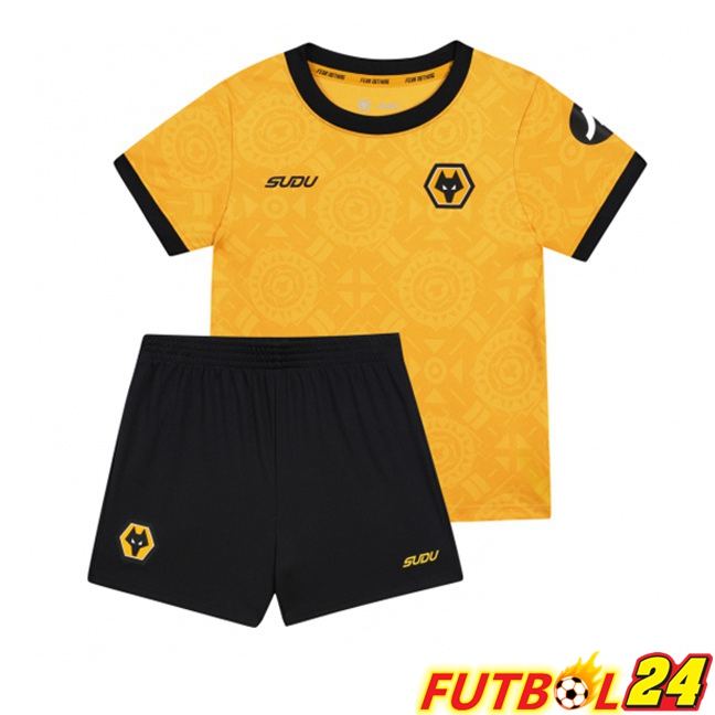 Camisetas De Futbol Wolves Ninos Primera Amarillo 2025/2026