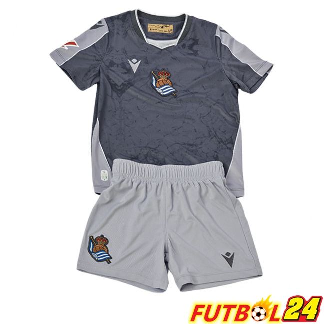 Camisetas De Futbol Real Sociedad Ninos Segunda Gris 2025/2026