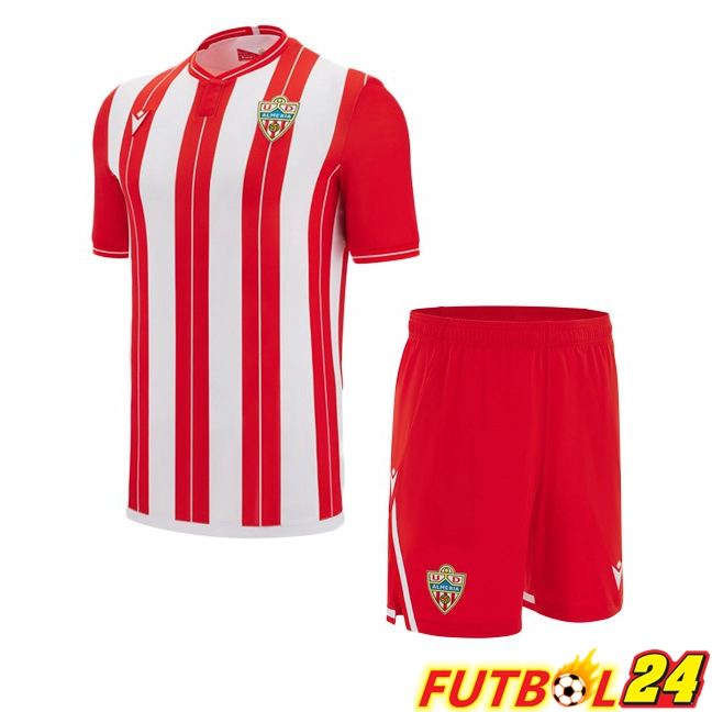 Camisetas De Futbol UD Almeria Ninos Primera Rojo Blanco 2025/2026