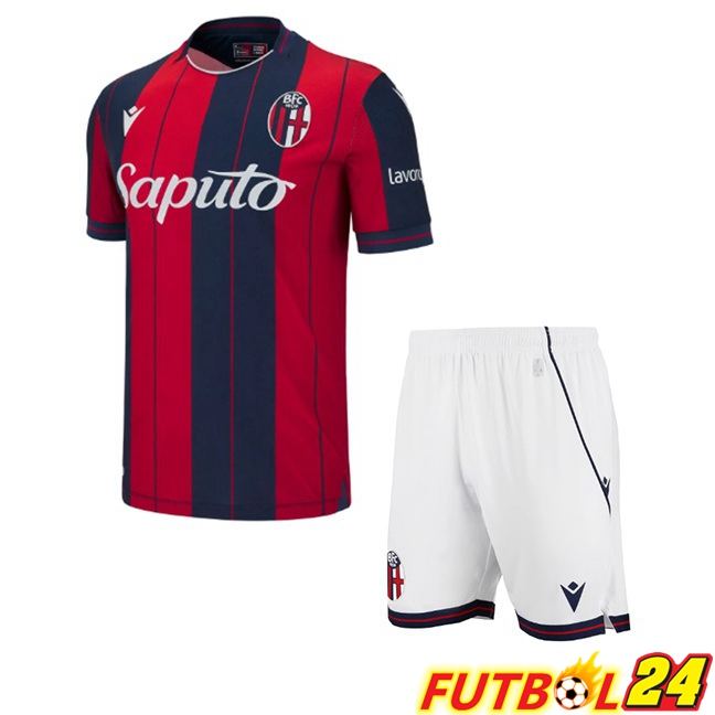 Camisetas De Futbol Bolonia Ninos Primera Rojo Azul Real 2025/2026