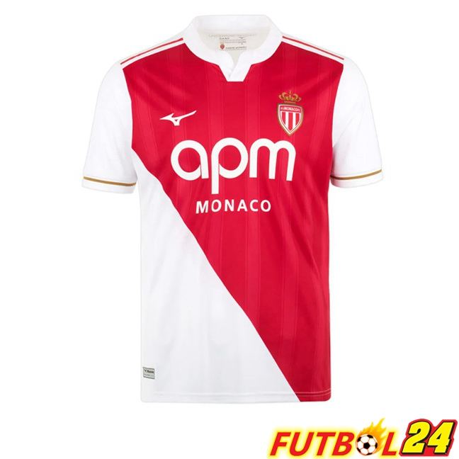 Camisetas De Futbol AS Monaco Primera Blanco Rojo 2025/2026