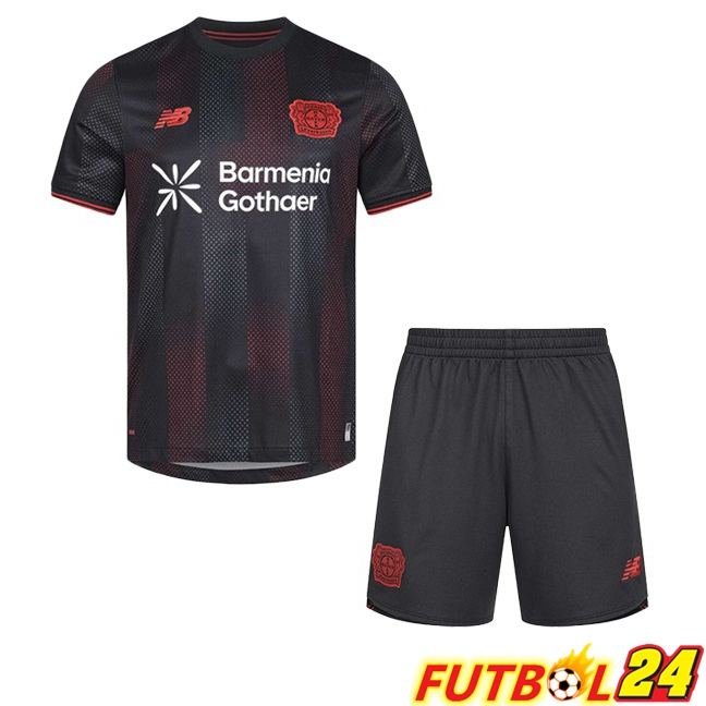 Camisetas De Futbol Bayer 04 Leverkusen Ninos Primera Negro 2025/2026