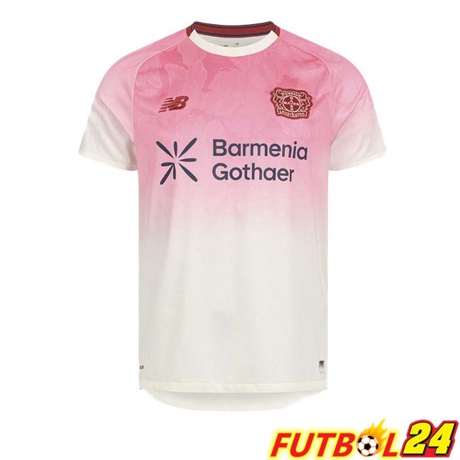 Camisetas De Futbol Bayer 04 Leverkusen Segunda Blanco Rosado 2025/2026
