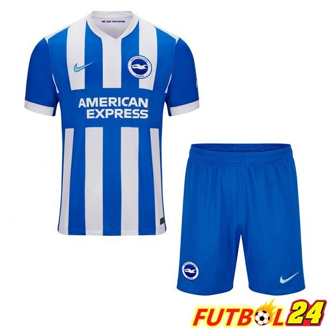Camisetas De Futbol FC Brighton Ninos Primera Azul Blanco 2025/2026