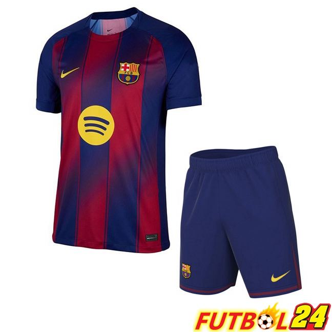 Camisetas De Futbol FC Barcelona Ninos Primera Azul Rojo 2025/2026