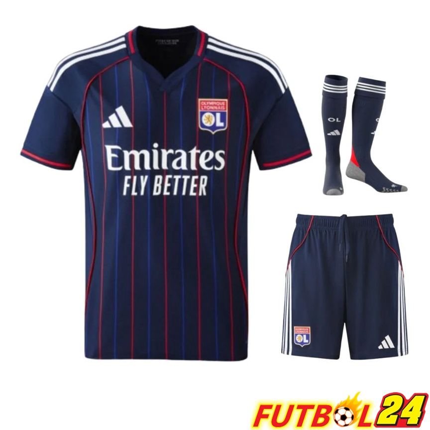 Camisetas De Futbol lyon OL Segunda (Cortos + Calcetines) 2025 2026
