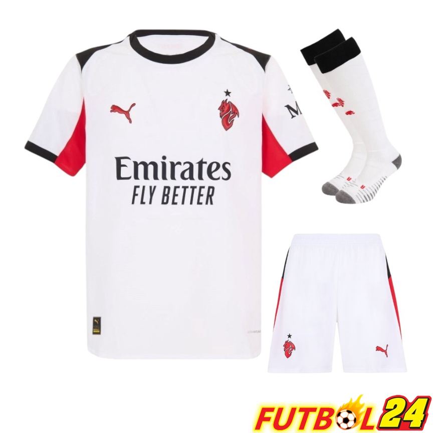 Camisetas De Futbol AC Milan Segunda (Cortos + Calcetines) 2025 2026